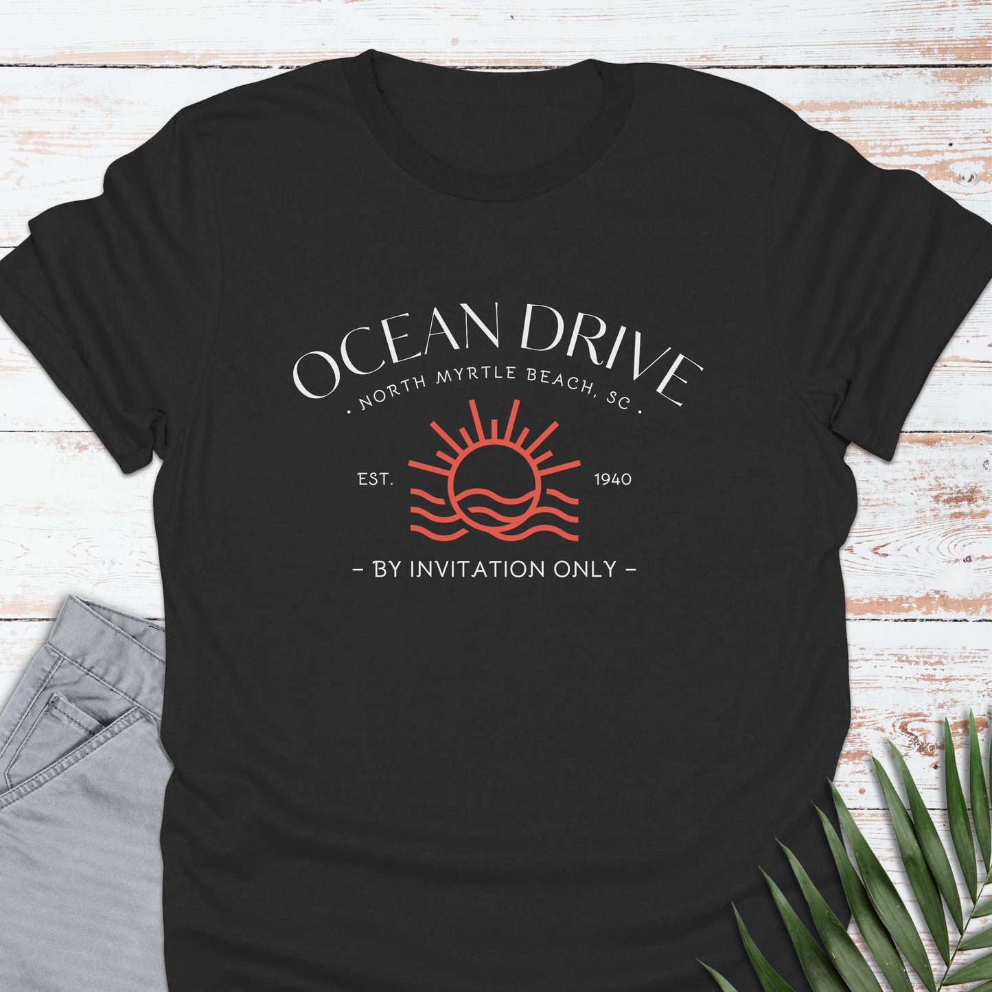 Ocean Drive, NMB T-shirt, By Invitation Only - Life Is Wanderful Co.
