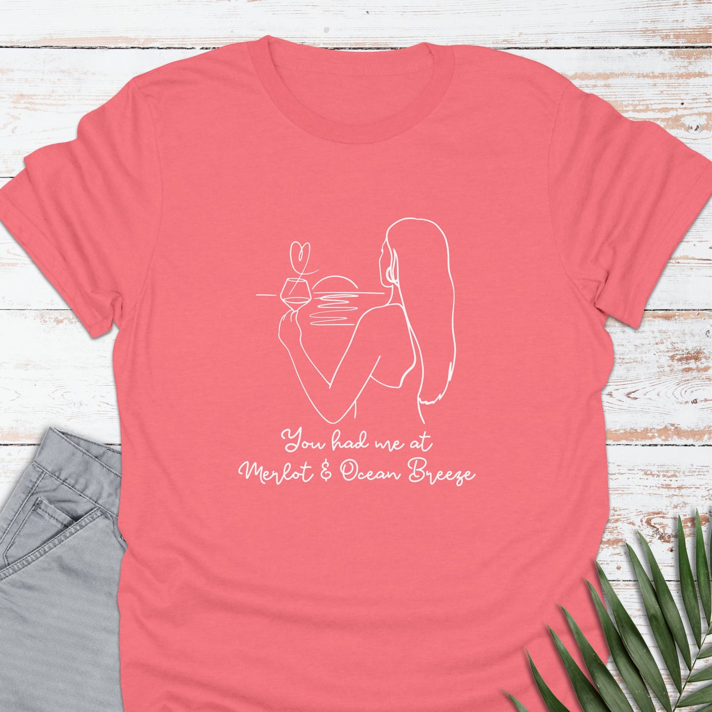 Merlot by the Sea T-shirt - Life Is Wanderful Co.