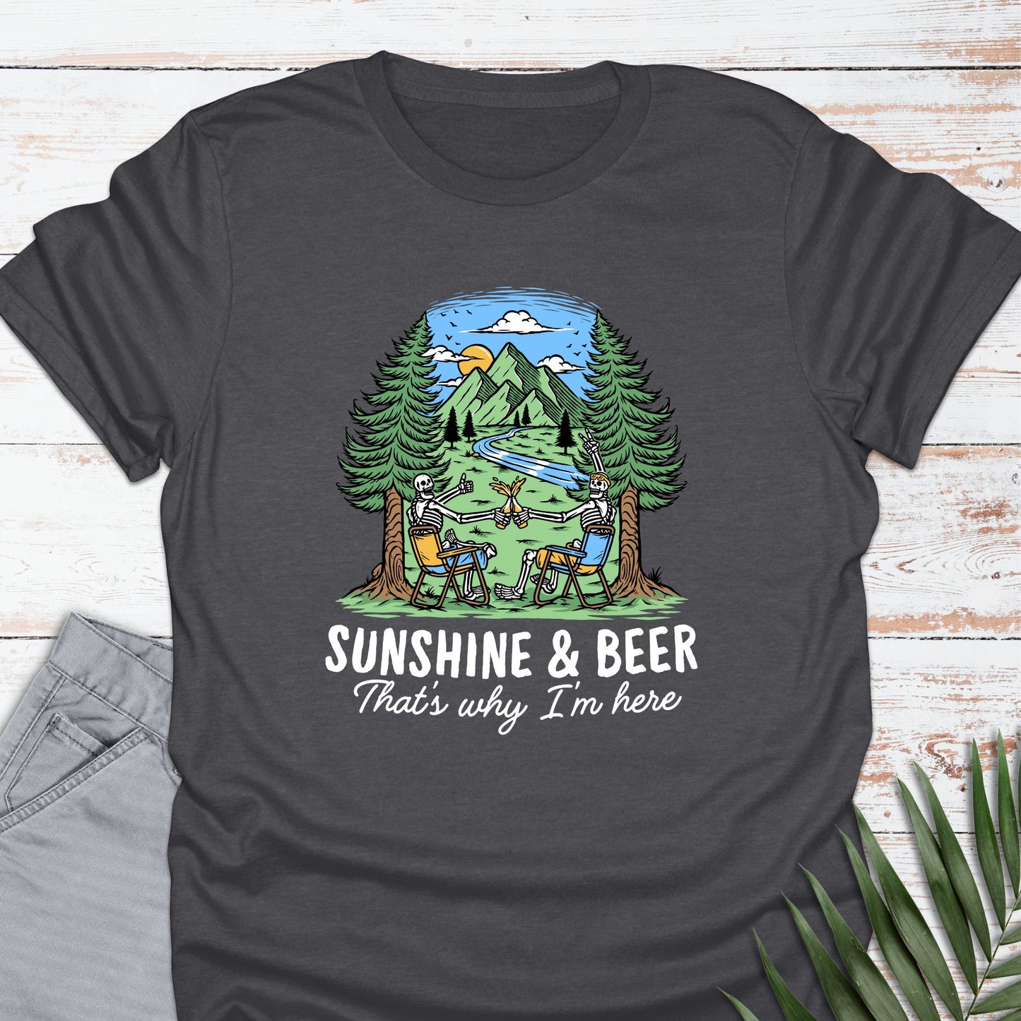 Sun & Beer @ Lake T-shirt - Life Is Wanderful Co.
