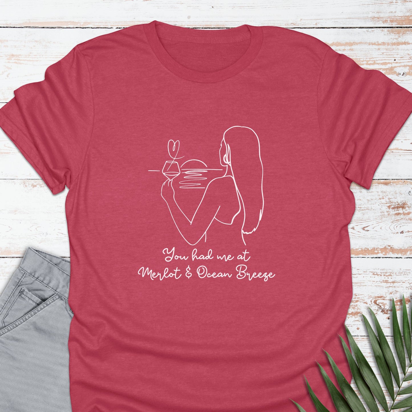Merlot by the Sea T-shirt - Life Is Wanderful Co.