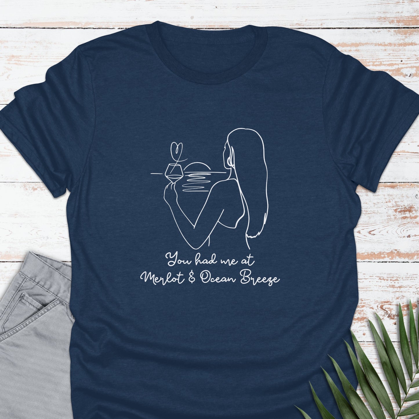 Merlot by the Sea T-shirt - Life Is Wanderful Co.