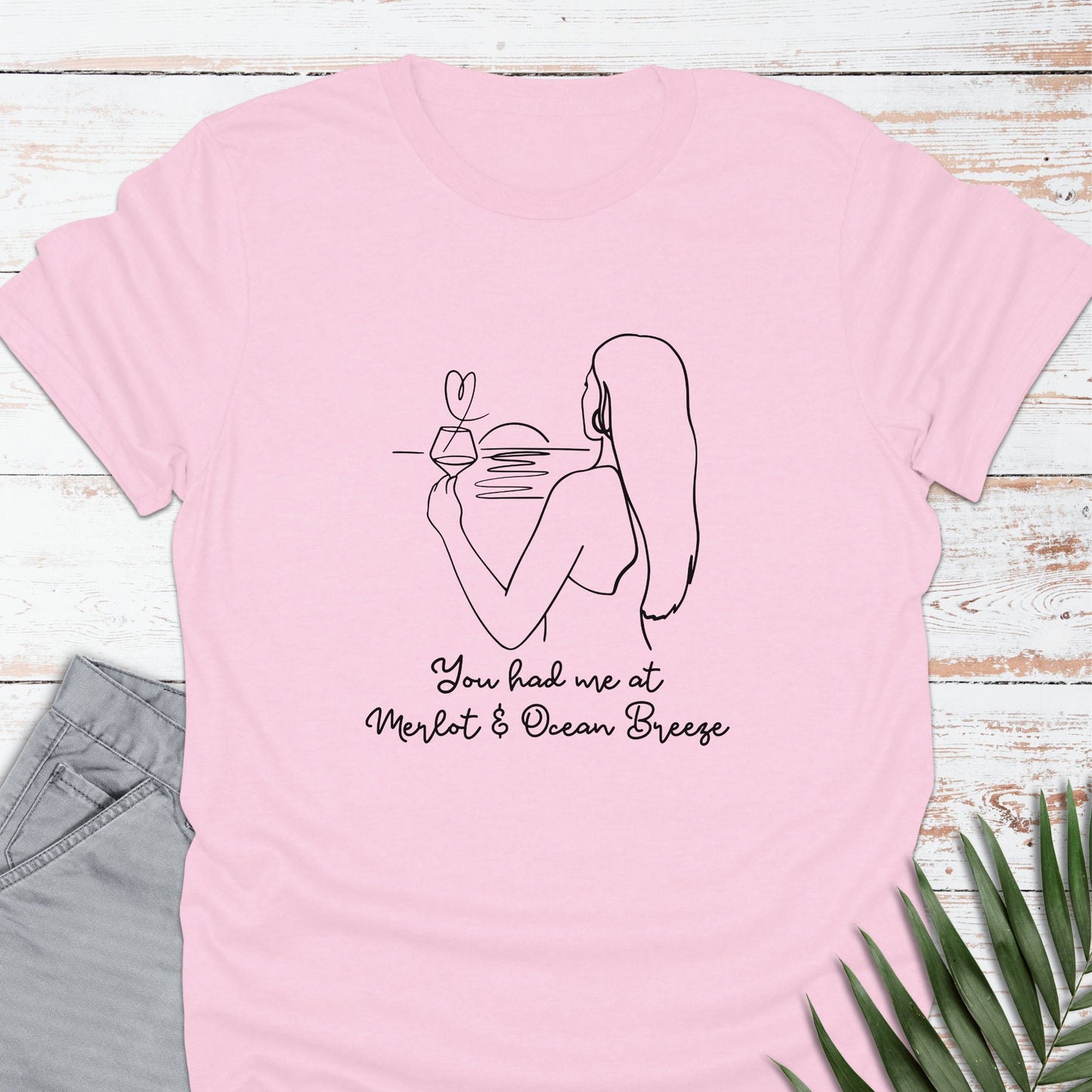 Merlot by the Sea T-shirt - Life Is Wanderful Co.