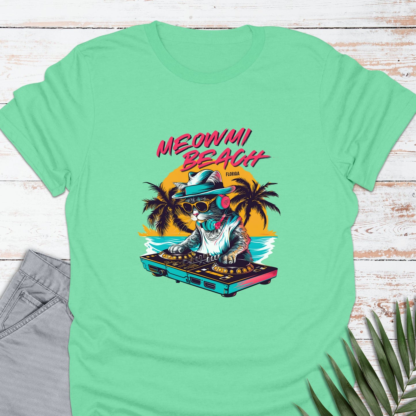 Meowmi Beach, FL T-shirt - Life Is Wanderful Co.