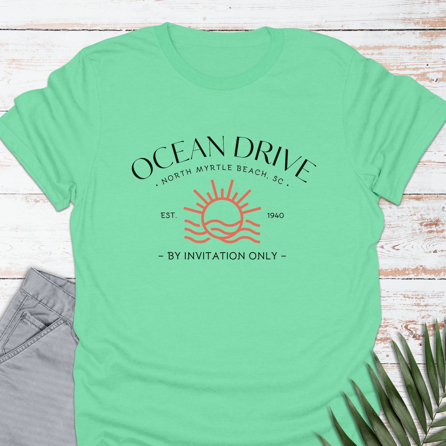 Ocean Drive, NMB T-shirt, By Invitation Only - Life Is Wanderful Co.
