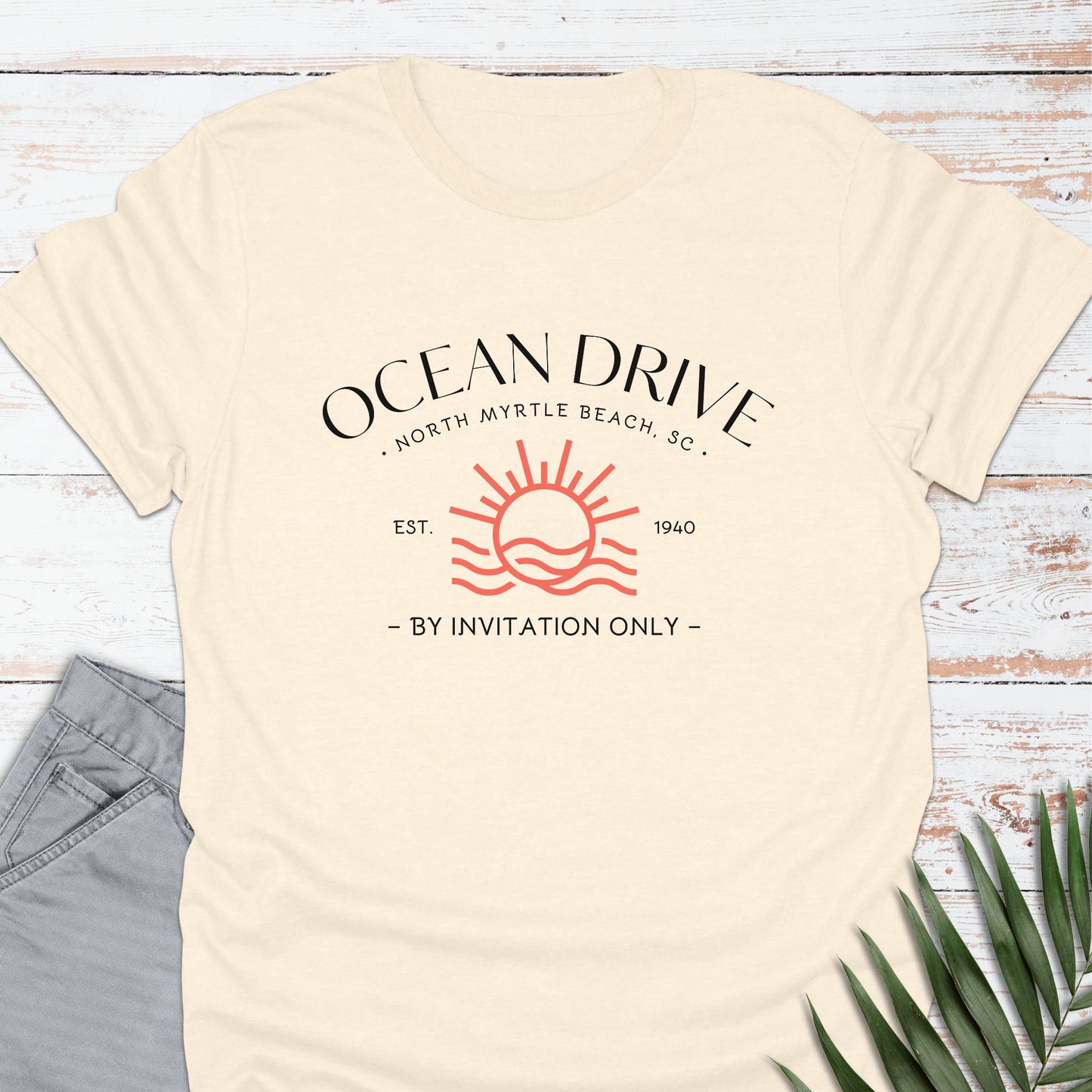 Ocean Drive, NMB T-shirt, By Invitation Only - Life Is Wanderful Co.
