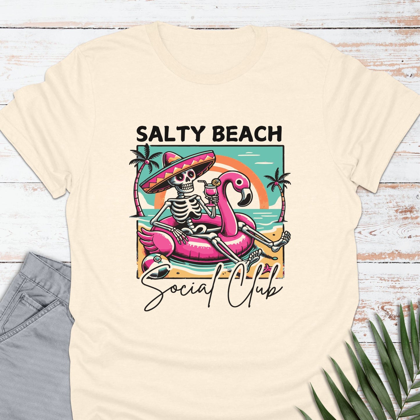 Salty Beach Social Club T-shirt - Life Is Wanderful Co.