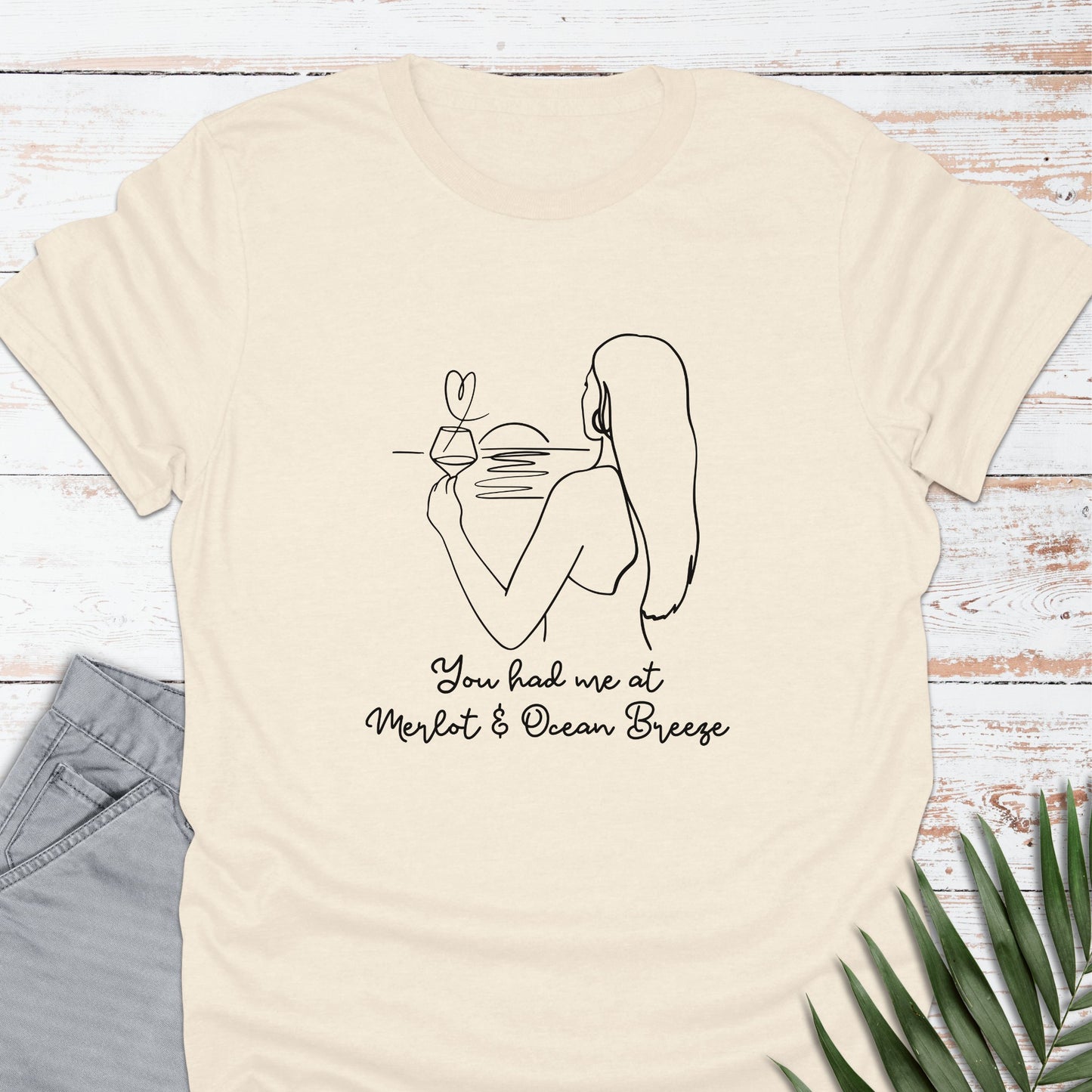 Merlot by the Sea T-shirt - Life Is Wanderful Co.