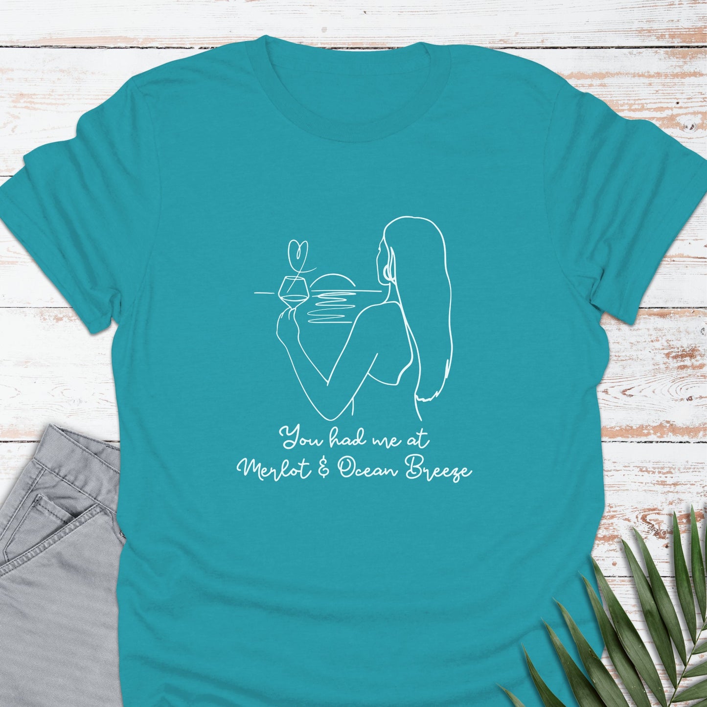 Merlot by the Sea T-shirt - Life Is Wanderful Co.