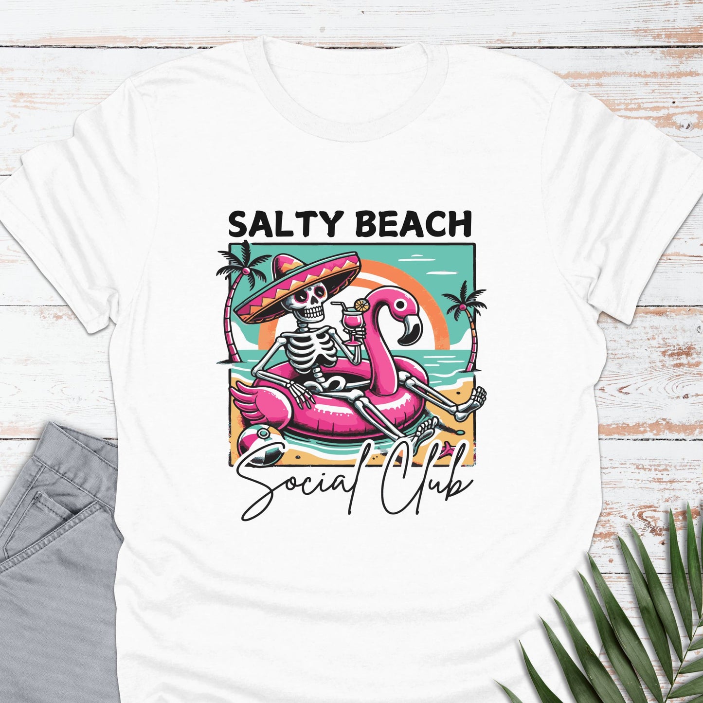 Salty Beach Social Club T-shirt - Life Is Wanderful Co.