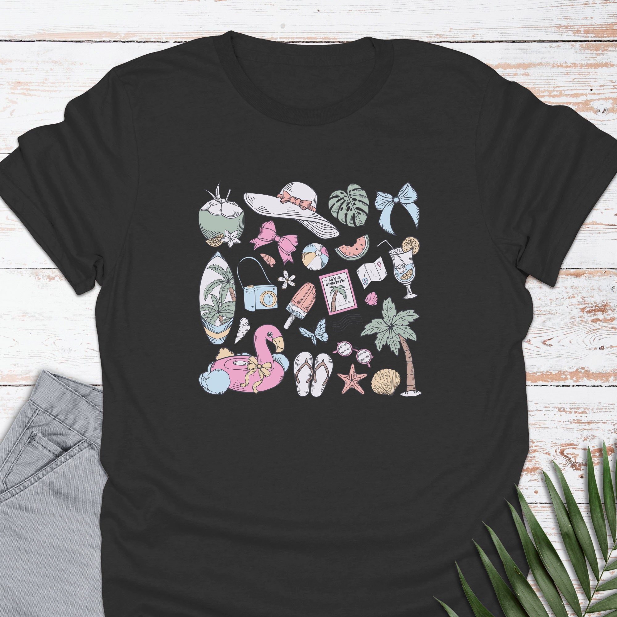Preppy Beach Life T-shirt - Life Is Wanderful Co.