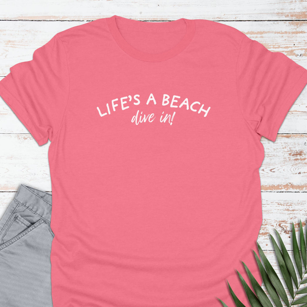 Life's A Beach Dive In T-shirt - Life Is Wanderful Co.