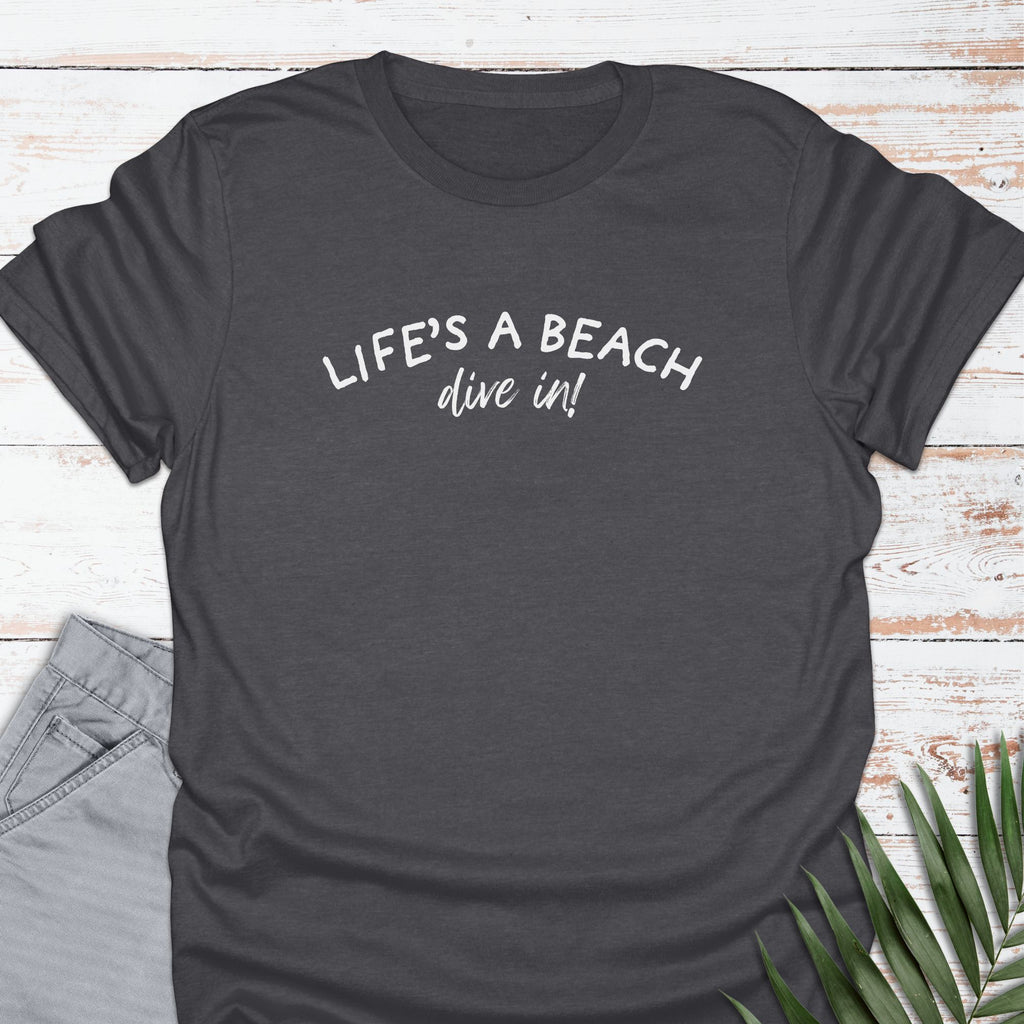 Life's A Beach Dive In T-shirt - Life Is Wanderful Co.