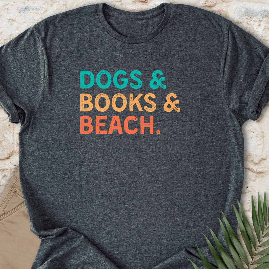 Pup & Books & Beach T-shirt