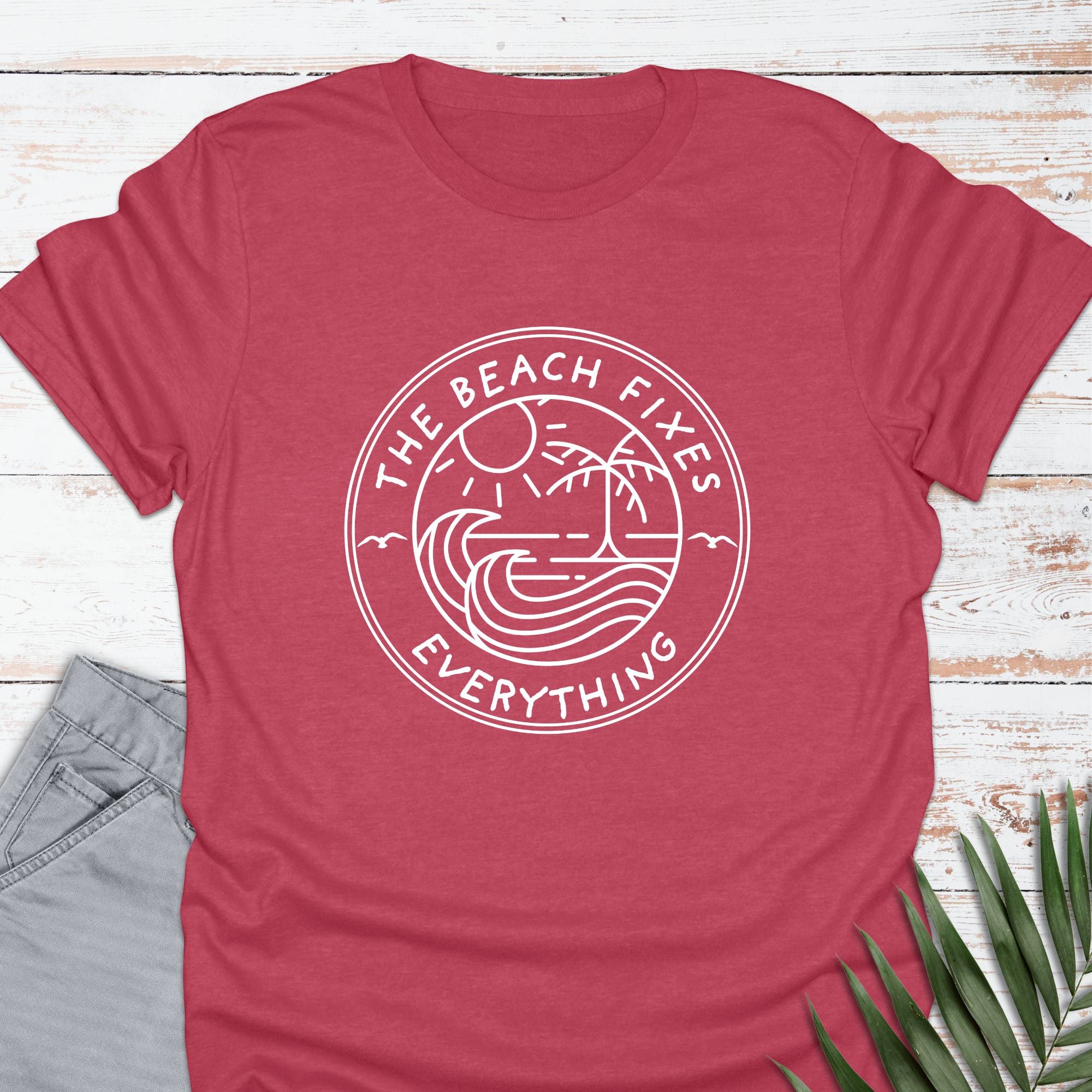 The Beach Fixes Everything T-shirt - Life Is Wanderful Co.