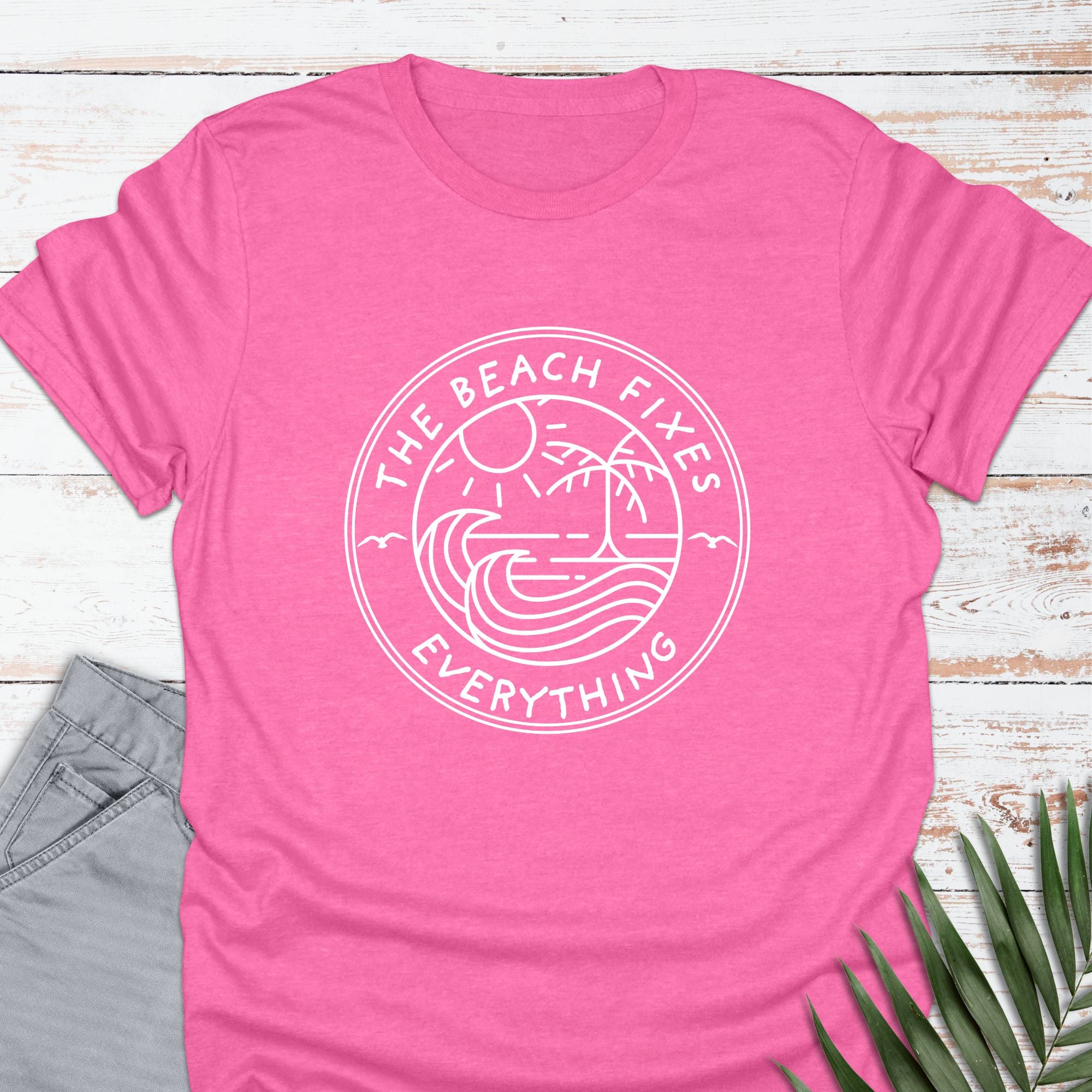 The Beach Fixes Everything T-shirt - Life Is Wanderful Co.