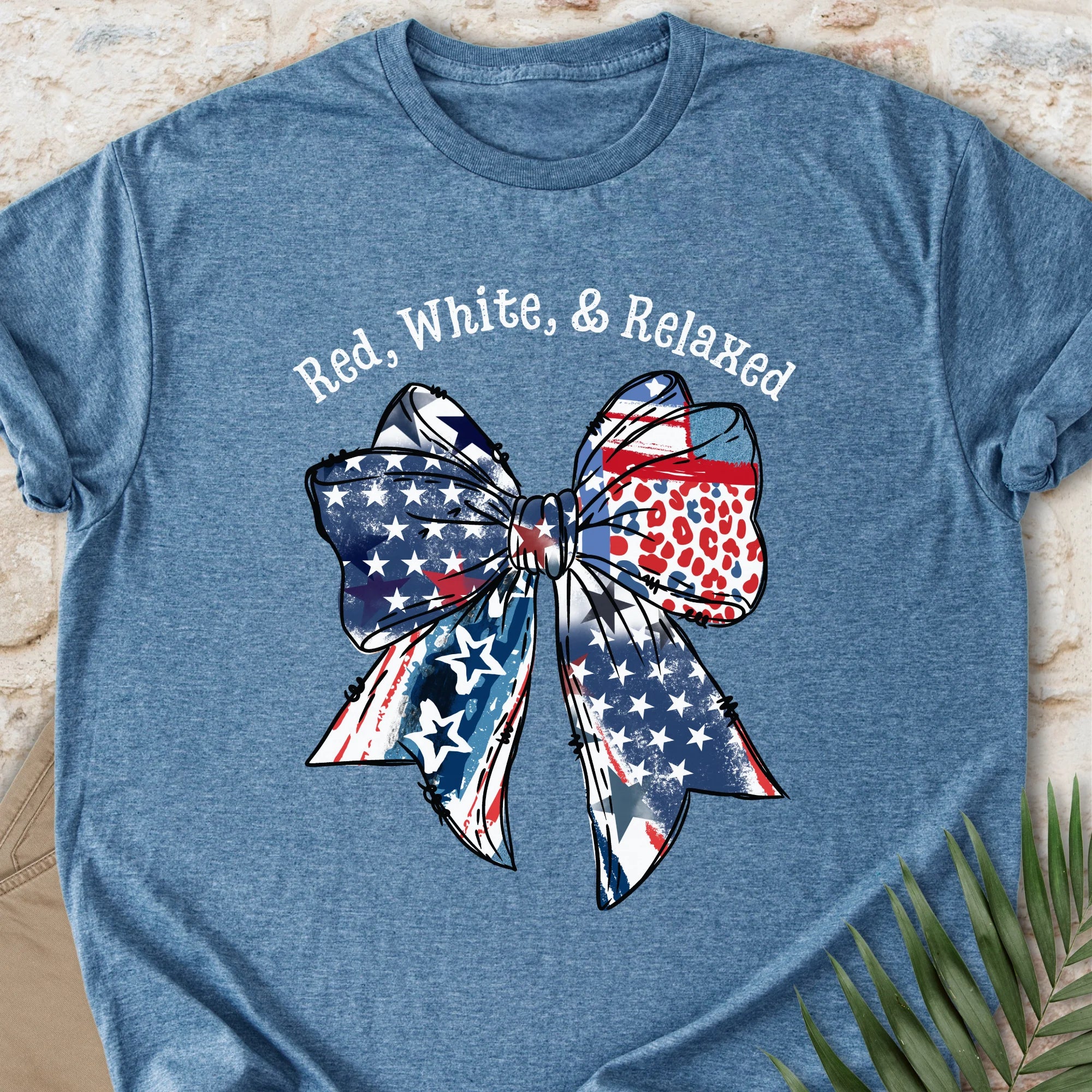 Red, White, Relaxed T-shirt