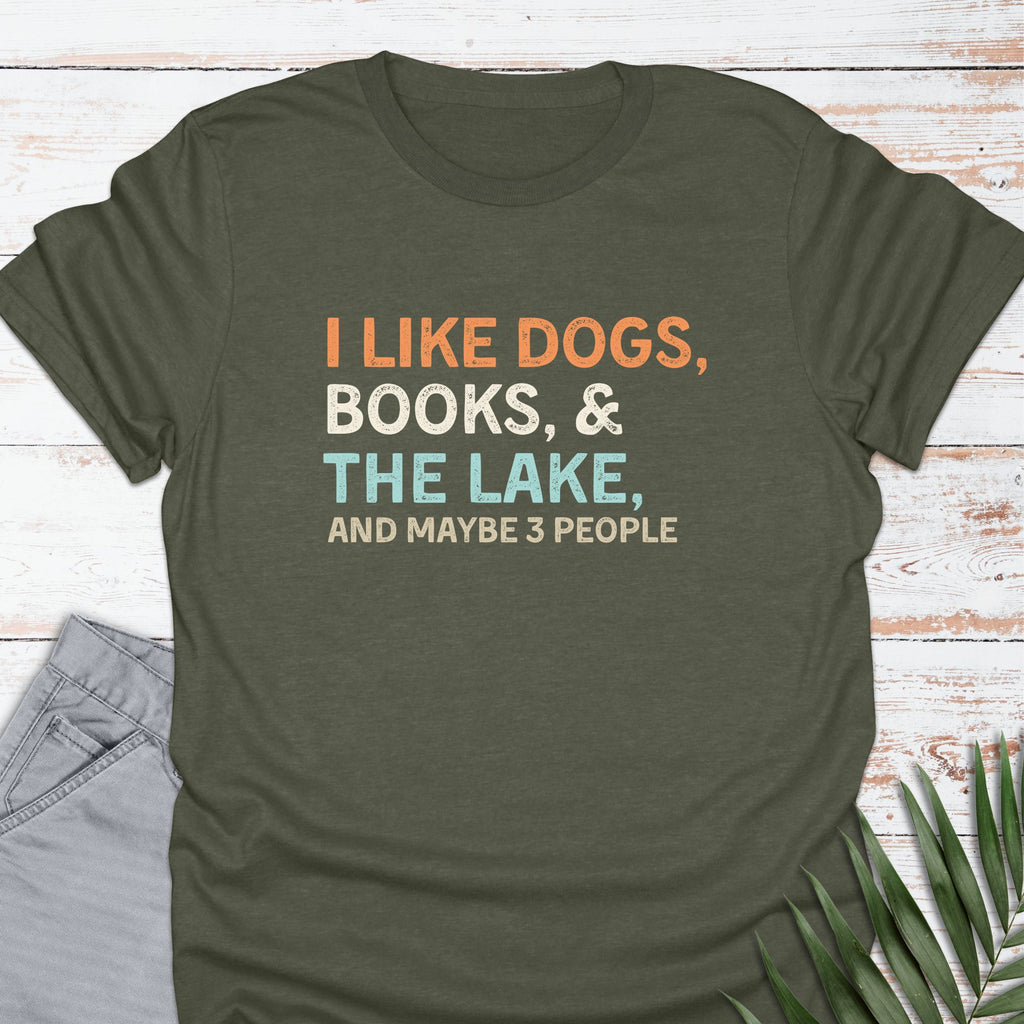 I like Dogs - Books - Lake T-shirt - Life Is Wanderful Co.