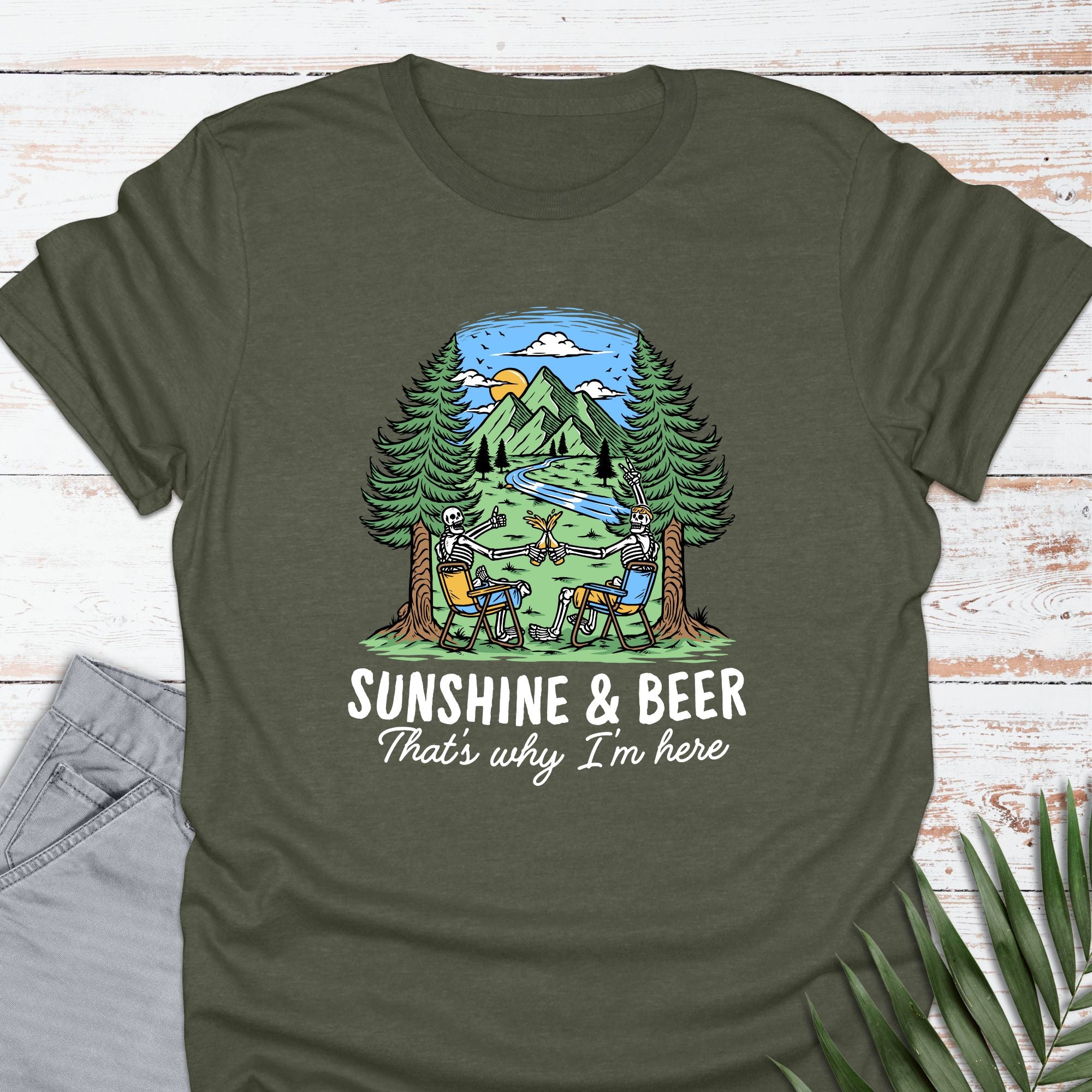 Sun & Beer @ Lake T-shirt - Life Is Wanderful Co.