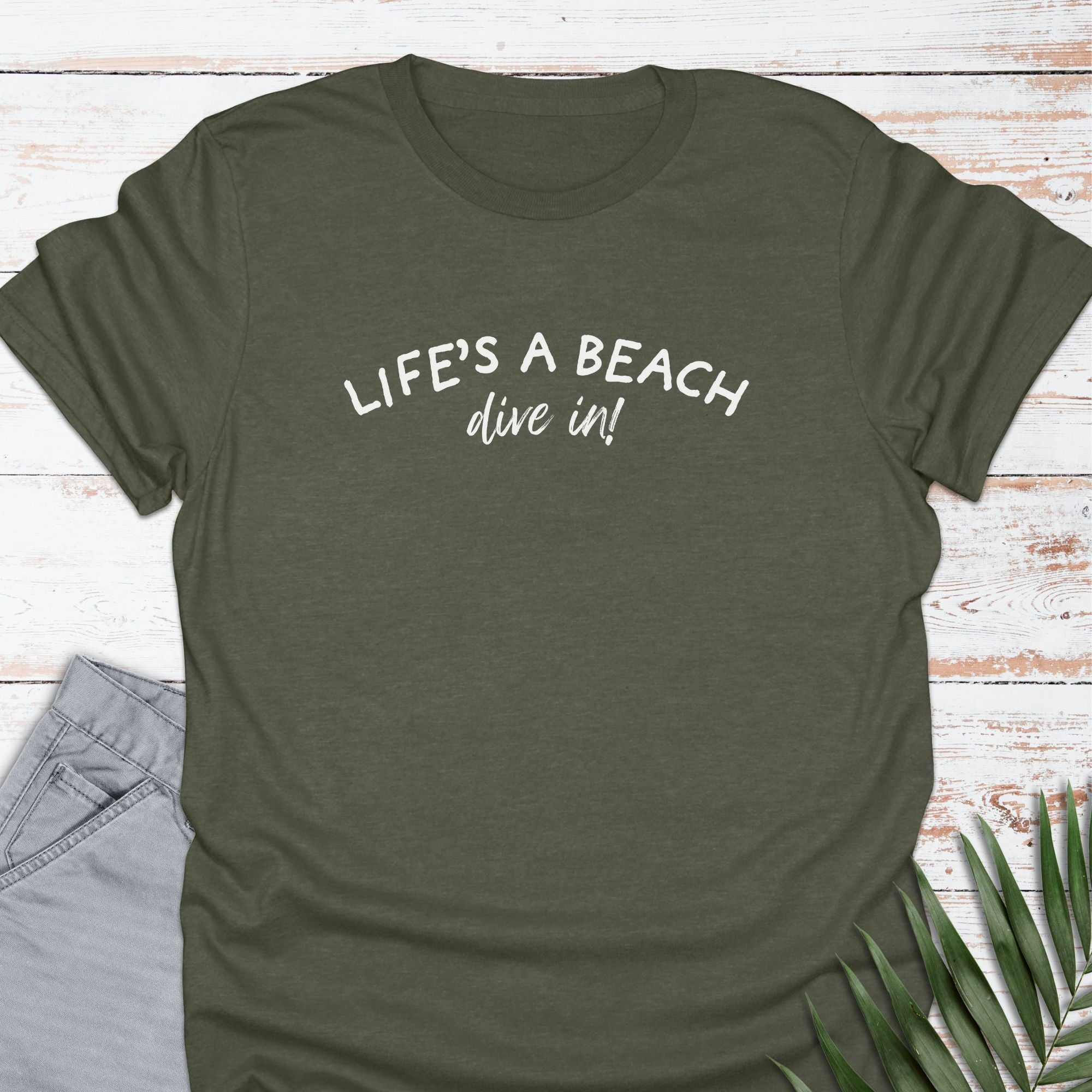 Life's A Beach Dive In T-shirt - Life Is Wanderful Co.