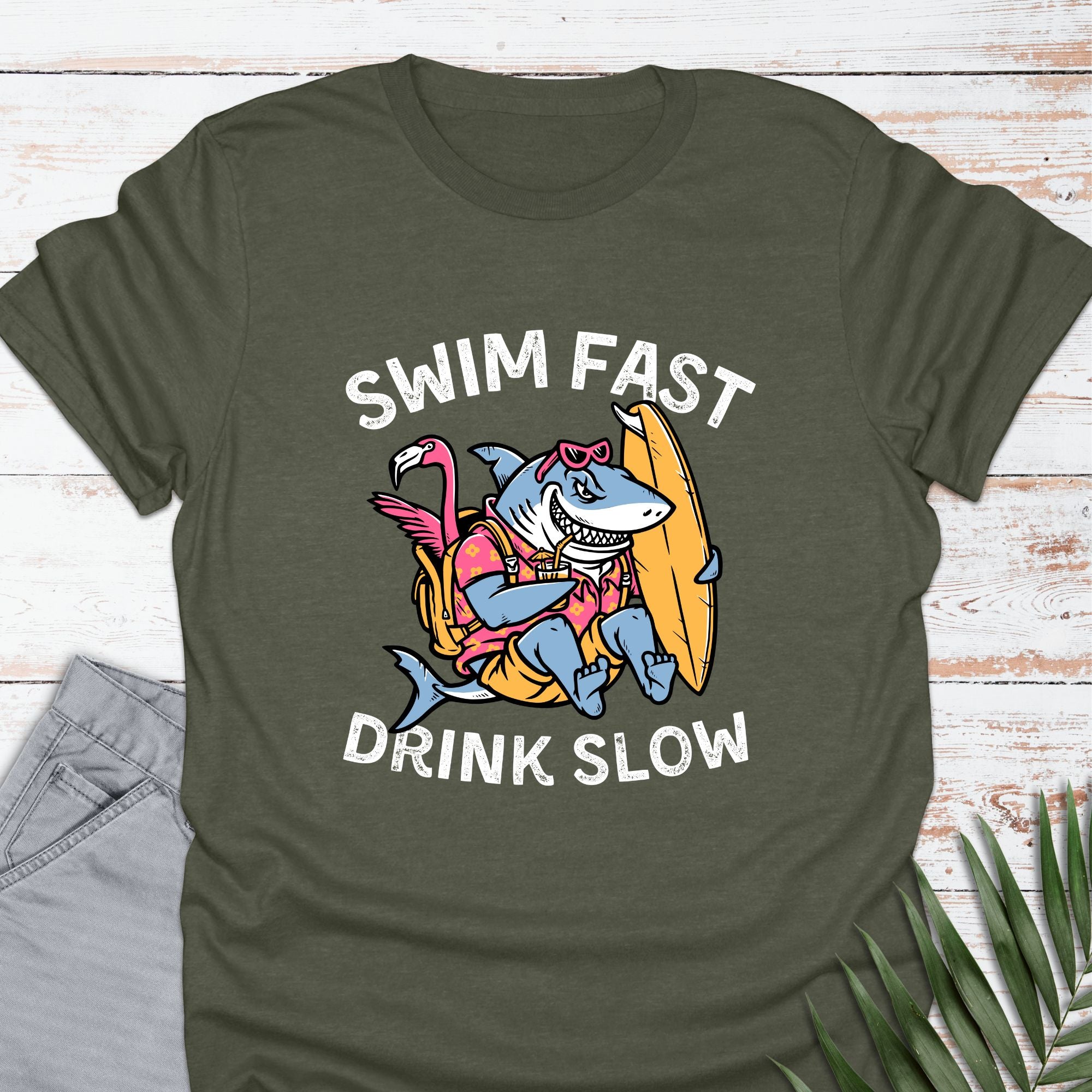 Swim Fast, Drink Slow T-shirt - Life Is Wanderful Co.