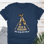 Beer & Sunshine T-shirt - Life Is Wanderful Co.
