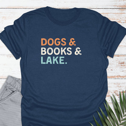 Dogs-Books-Lake T-shirt