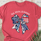 Red, White, Relaxed T-shirt