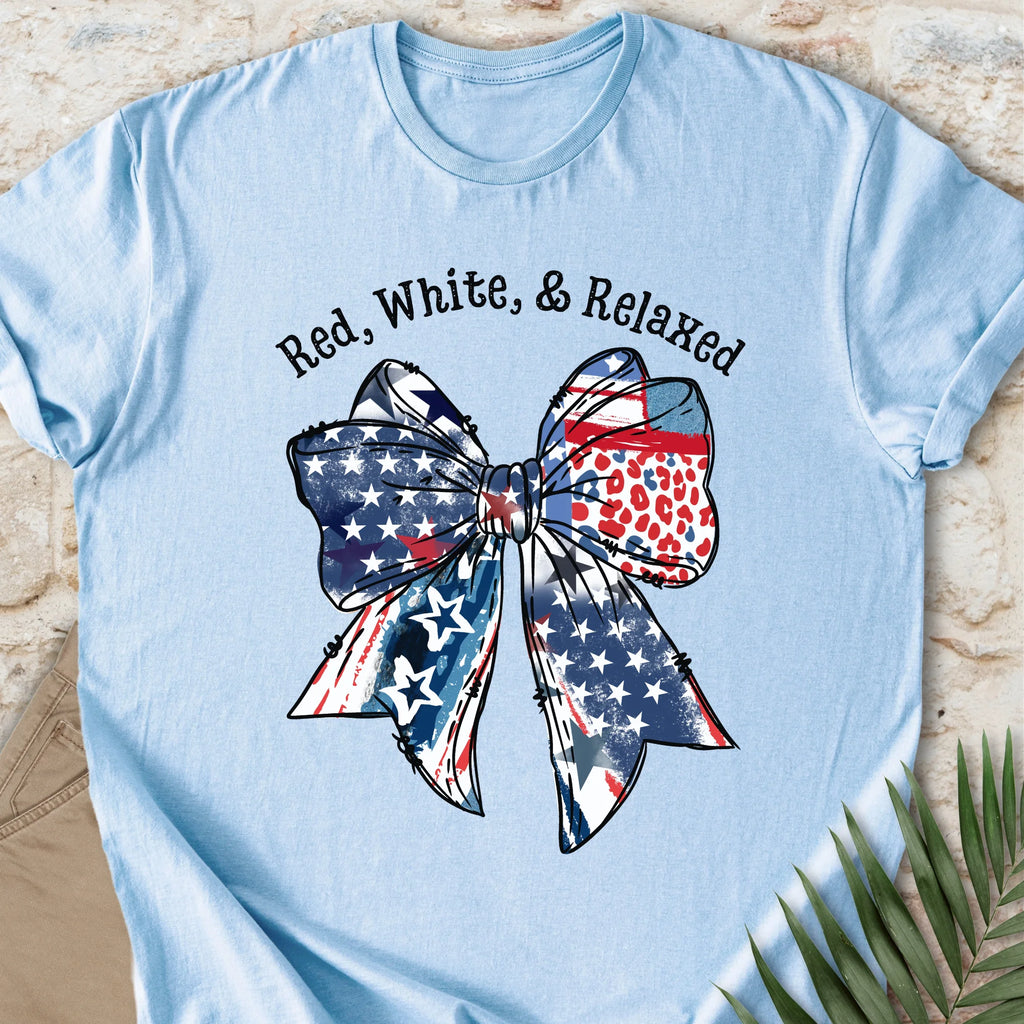 Red, White, Relaxed T-shirt