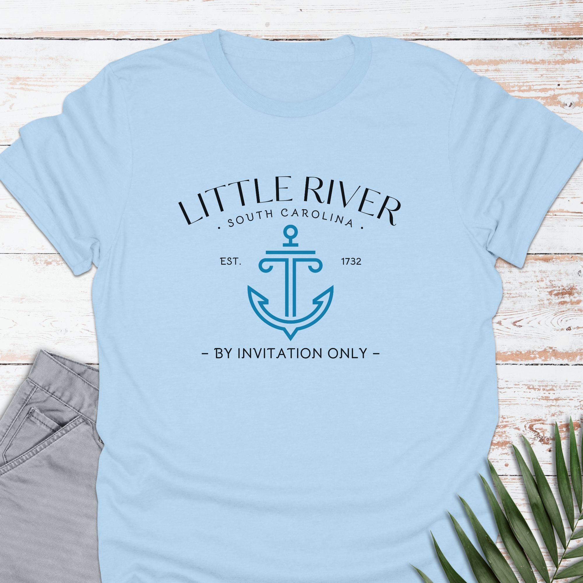 Little River, SC T-shirt, By Invitation Only - Life Is Wanderful Co.