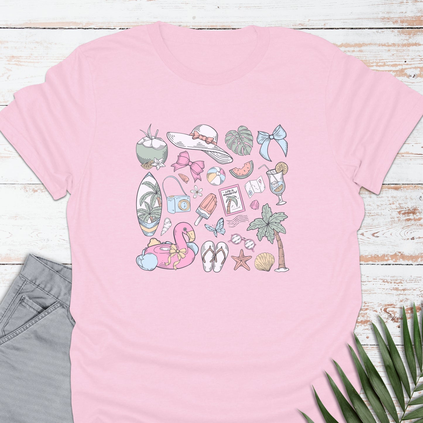 Preppy Beach Life T-shirt - Life Is Wanderful Co.