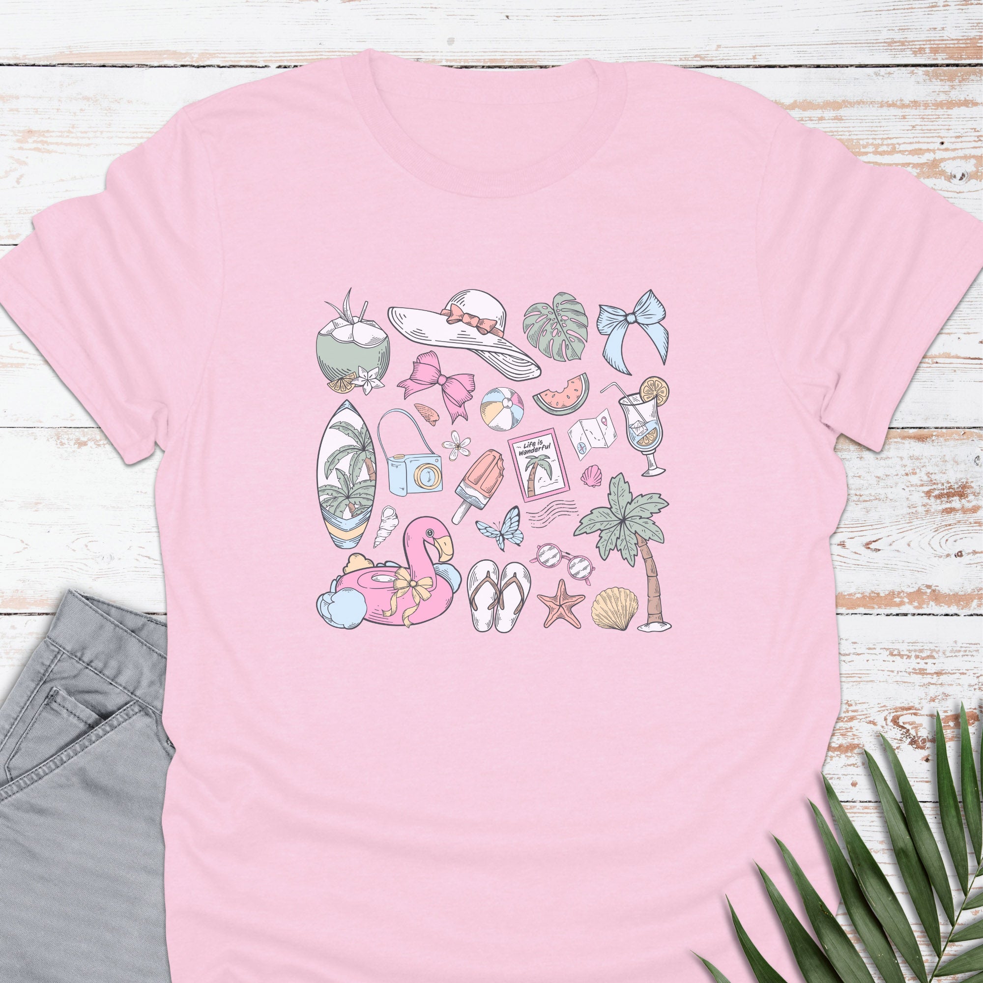 Preppy Beach Life T-shirt - Life Is Wanderful Co.