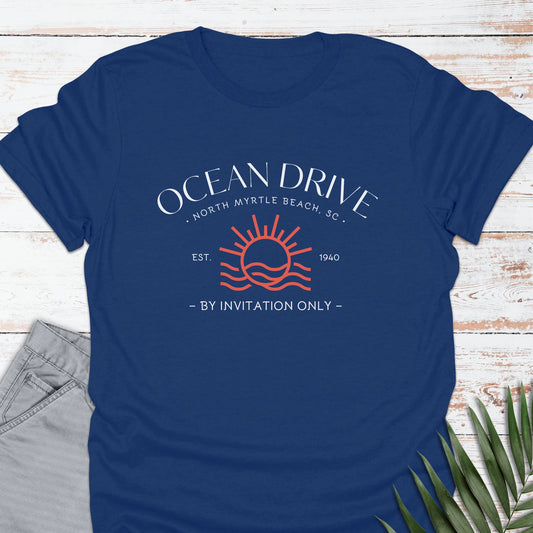 Ocean Drive, NMB T-shirt, By Invitation Only - Life Is Wanderful Co.