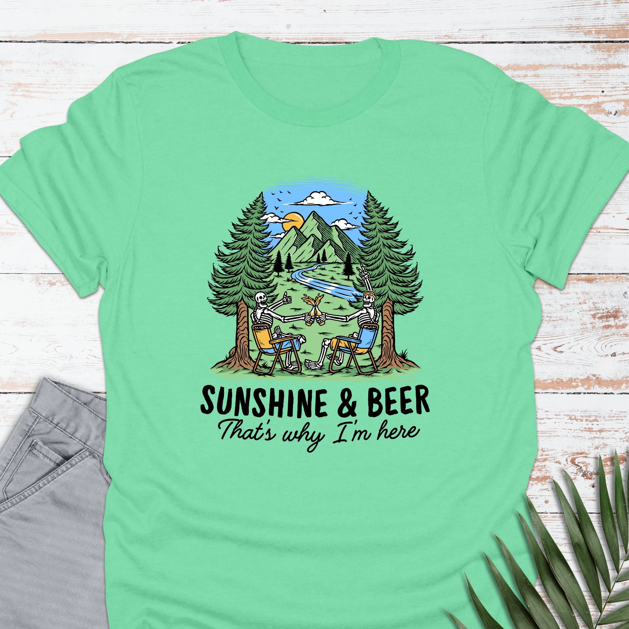 Sun & Beer @ Lake T-shirt - Life Is Wanderful Co.