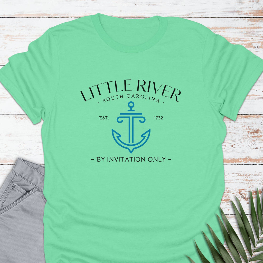 Little River, SC T-shirt, By Invitation Only - Life Is Wanderful Co.