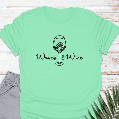 Waves & Wine T-shirt - Life Is Wanderful Co.