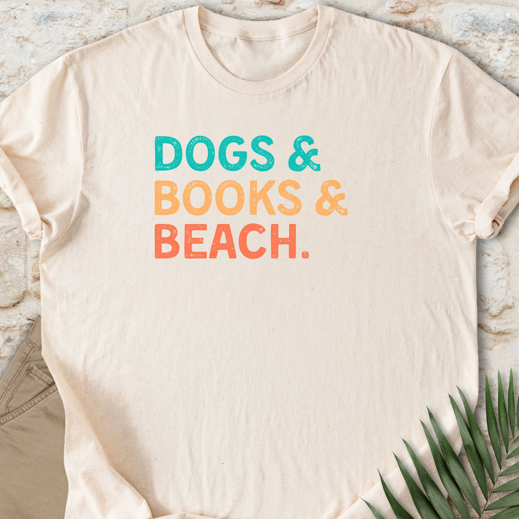 Pup & Books & Beach T-shirt