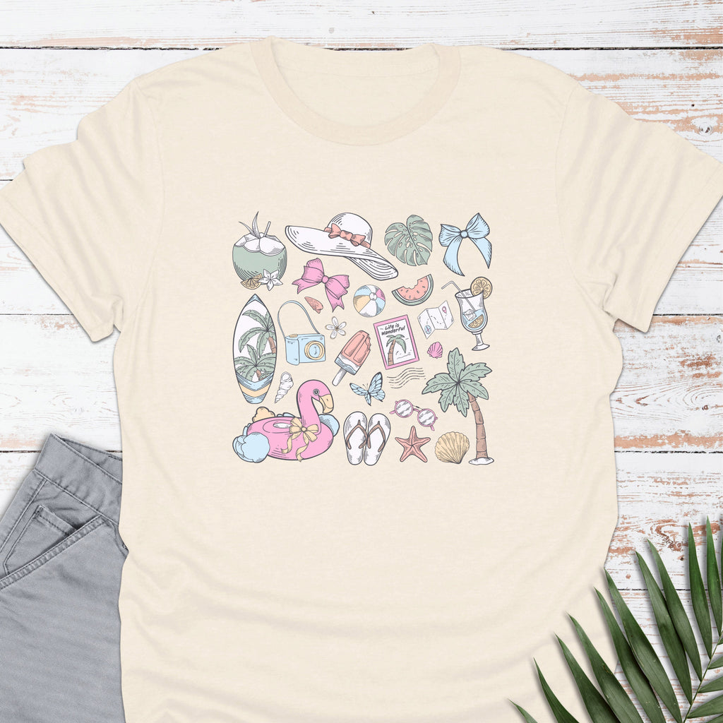 Preppy Beach Life T-shirt - Life Is Wanderful Co.