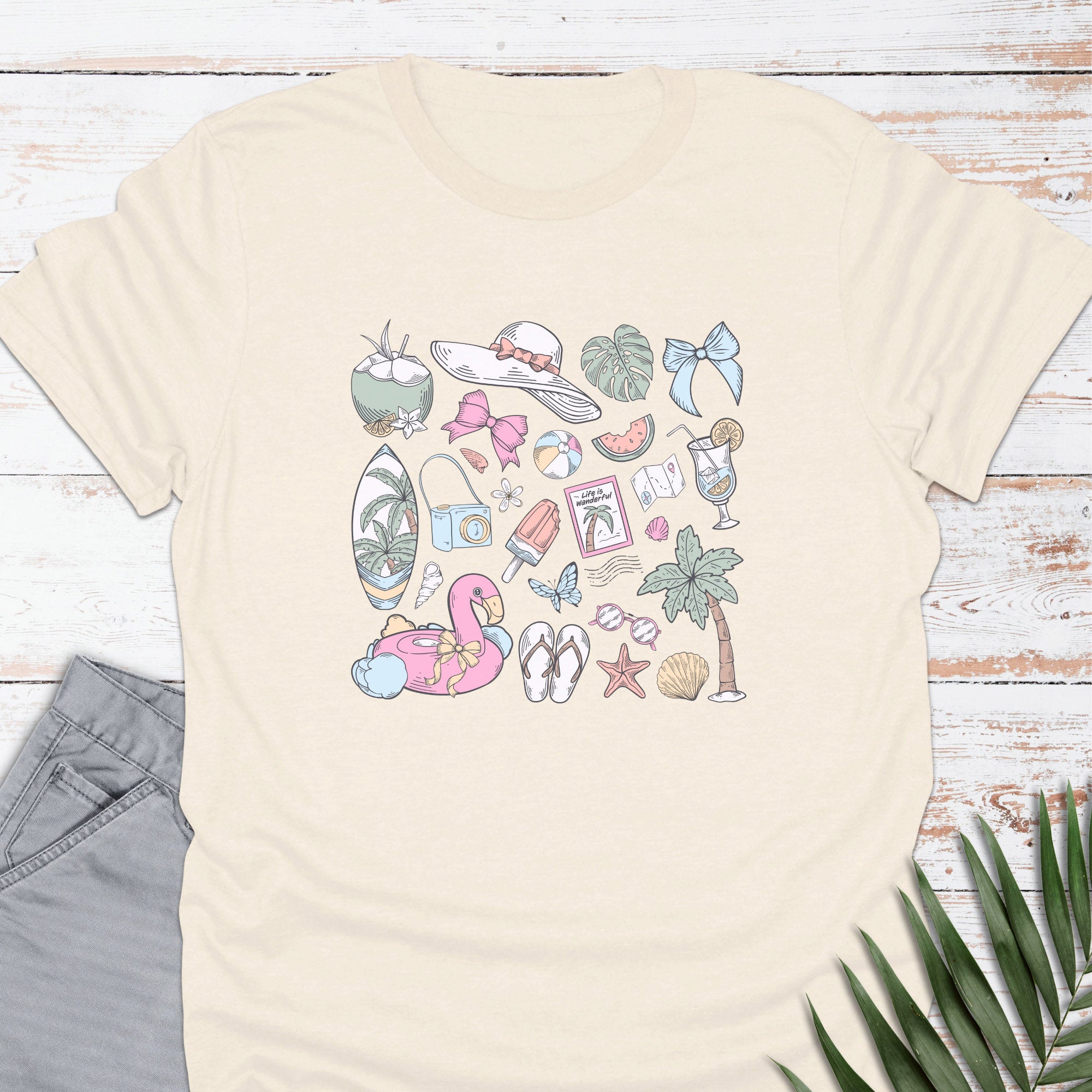 Preppy Beach Life T-shirt - Life Is Wanderful Co.