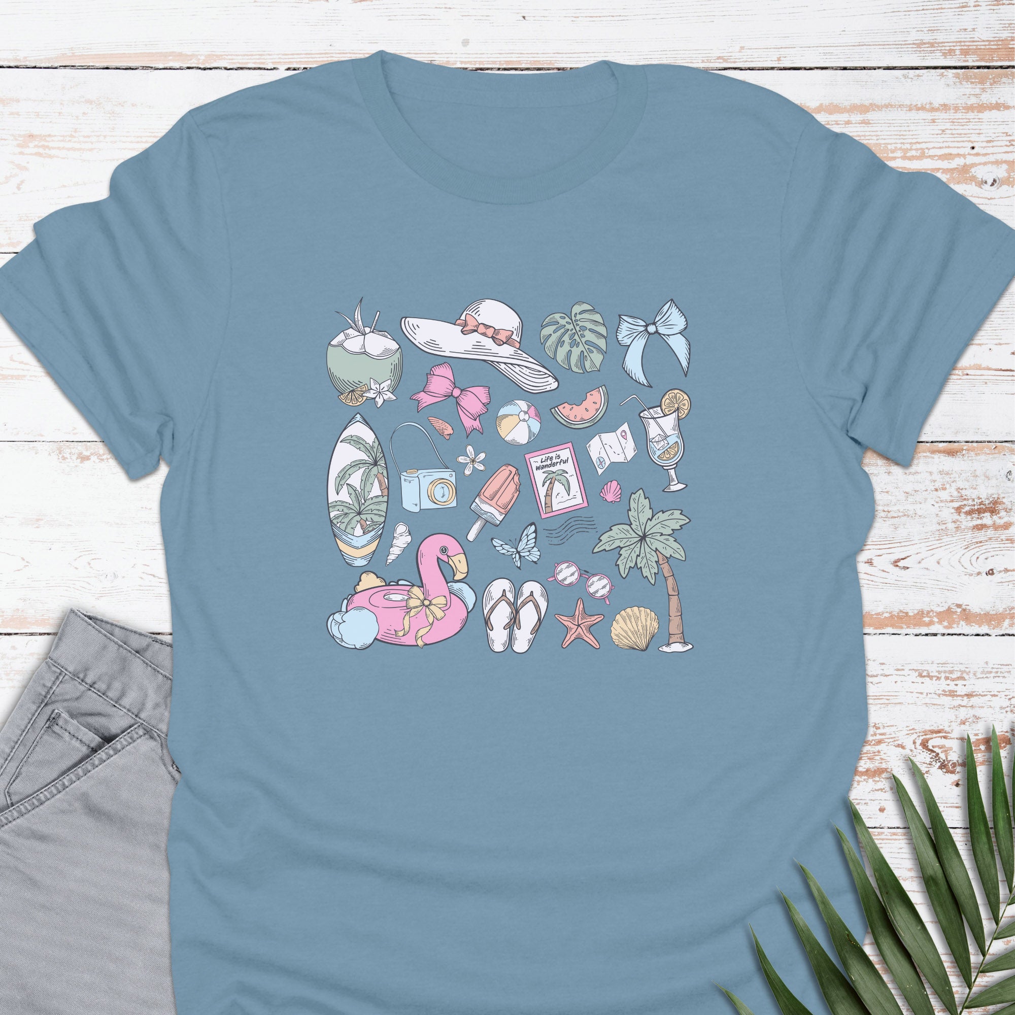 Preppy Beach Life T-shirt - Life Is Wanderful Co.