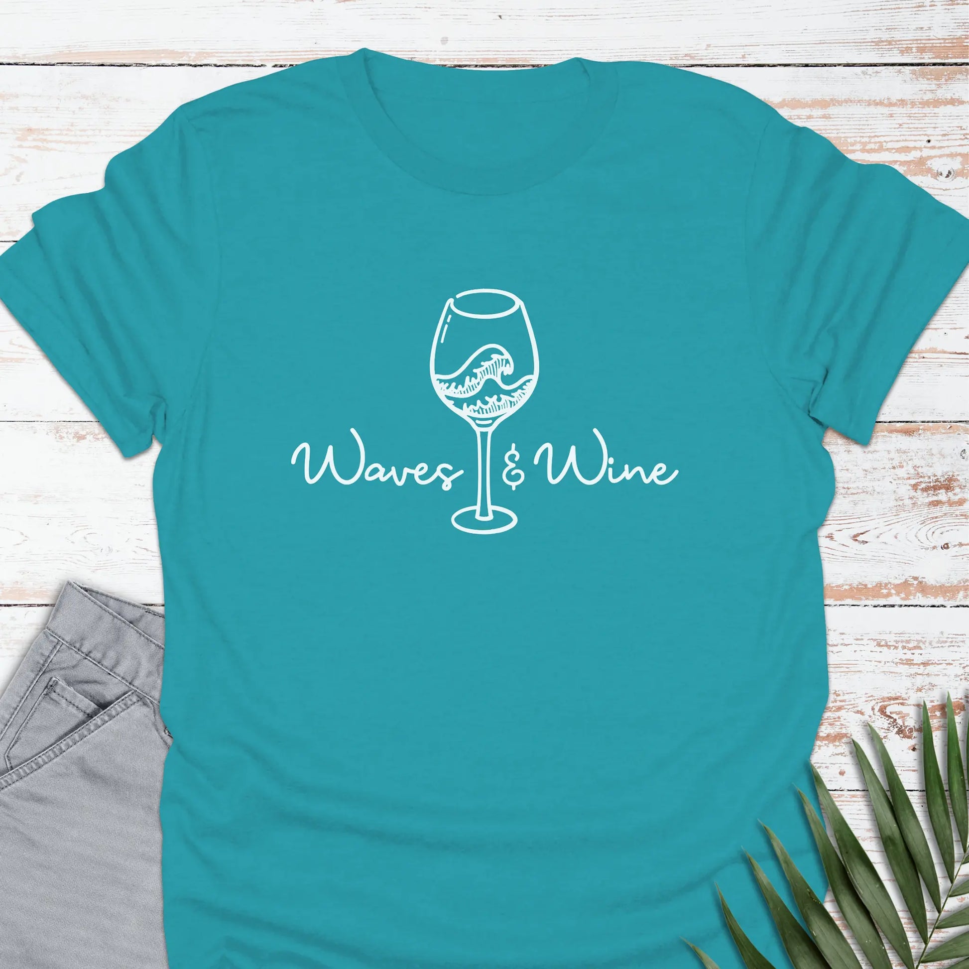Waves & Wine T-shirt - Life Is Wanderful Co.