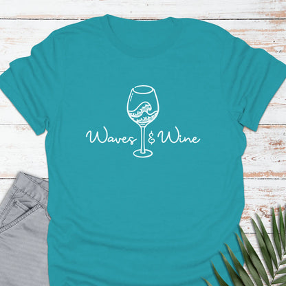 Waves & Wine T-shirt - Life Is Wanderful Co.