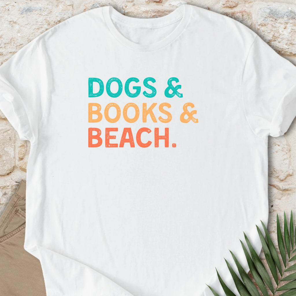 Pup & Books & Beach T-shirt