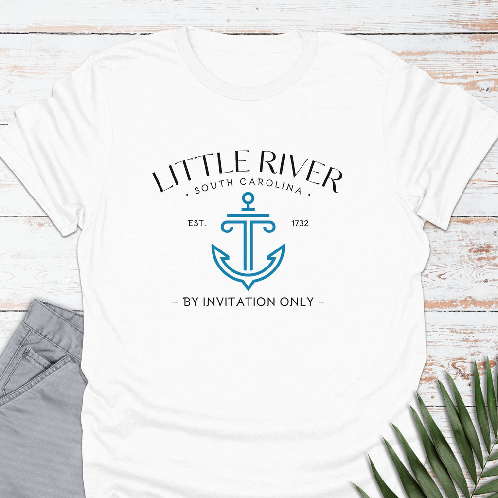 Little River, SC T-shirt, By Invitation Only - Life Is Wanderful Co.